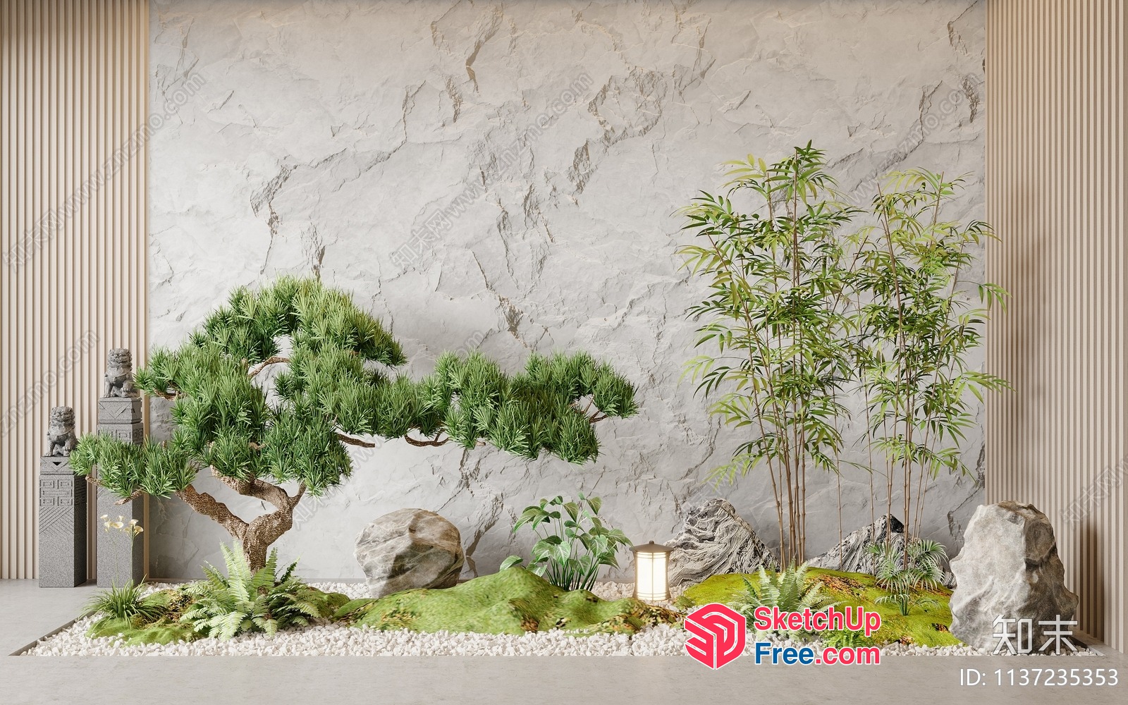 Japanese-Inspired Minimalist Interior 3D SketchUp File