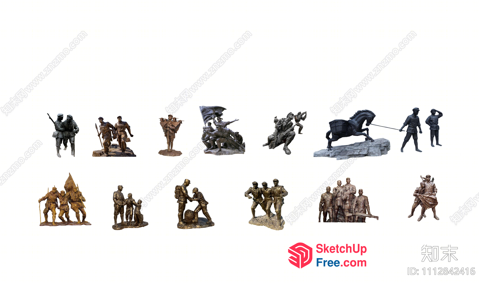 Antique Military Miniature Figures 3D SketchUp File