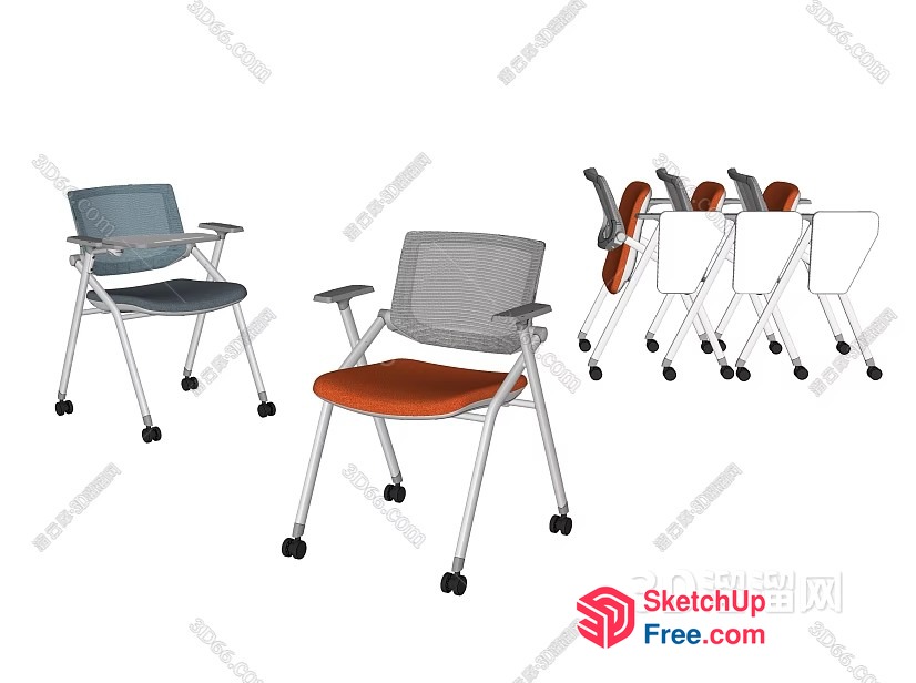 Office Chairs And Tables 3D SketchUp File