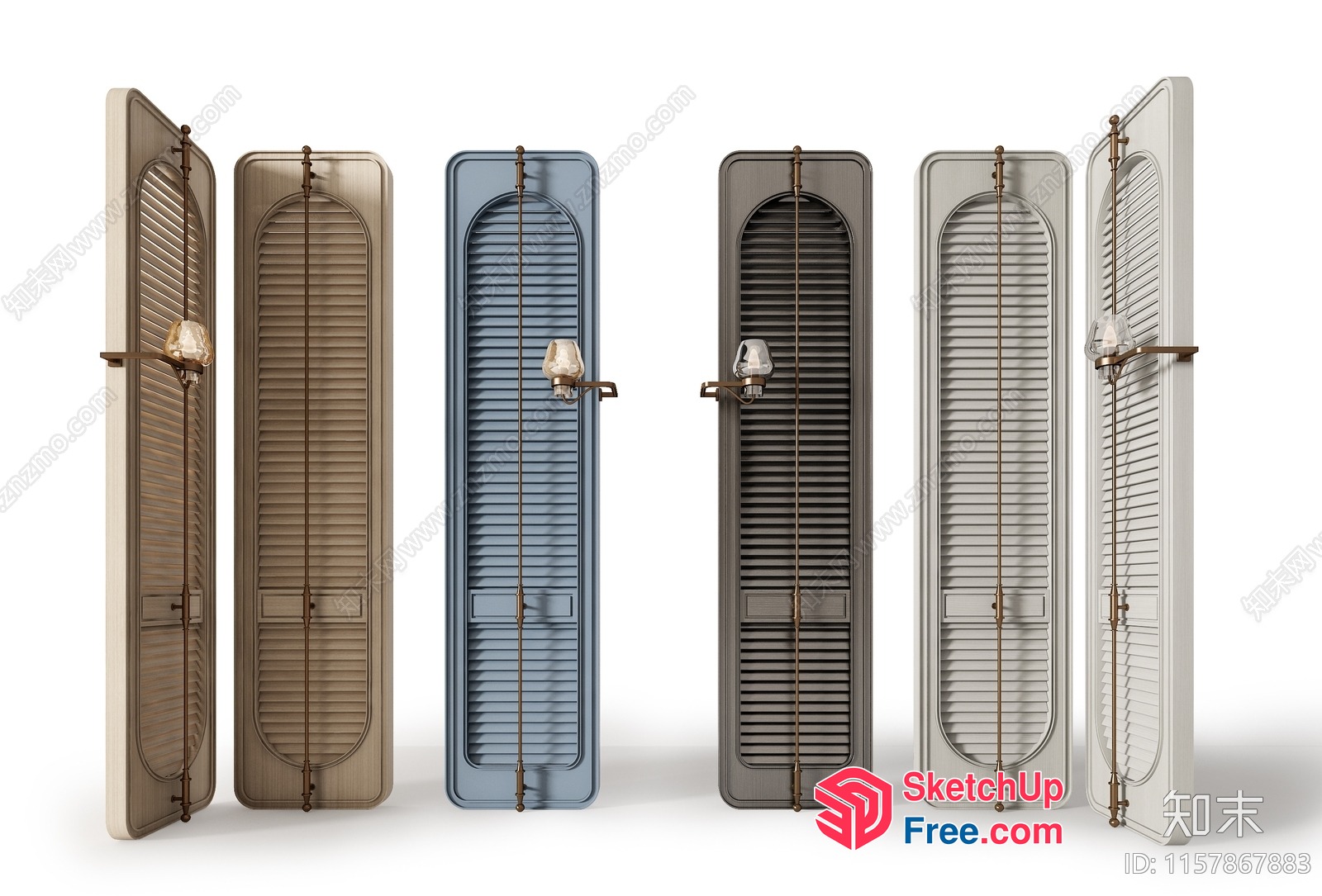 Elegant European-Style Window Shutters 3D SketchUp File