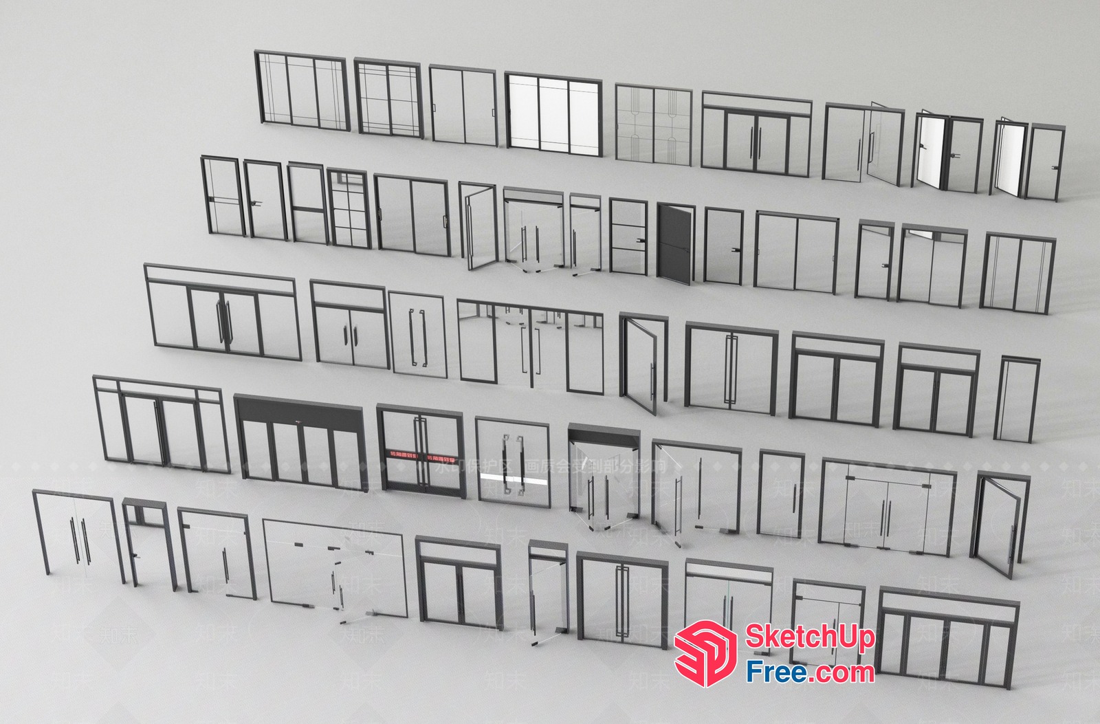 Modern Door And Window Collection 3D SketchUp File