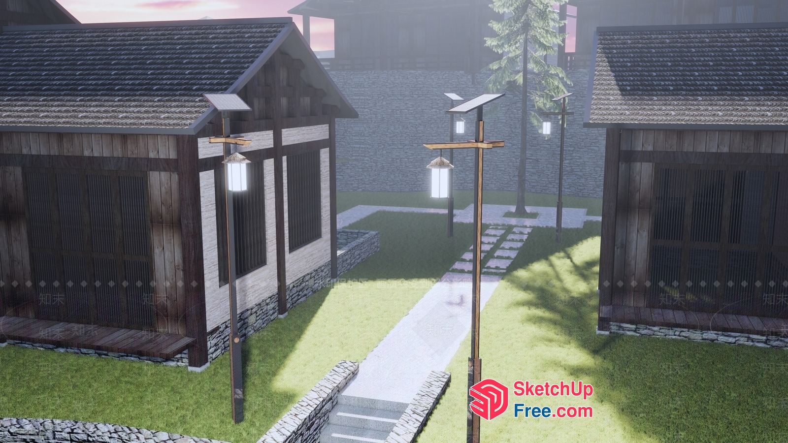 Traditional Japanese Village 3D SketchUp File