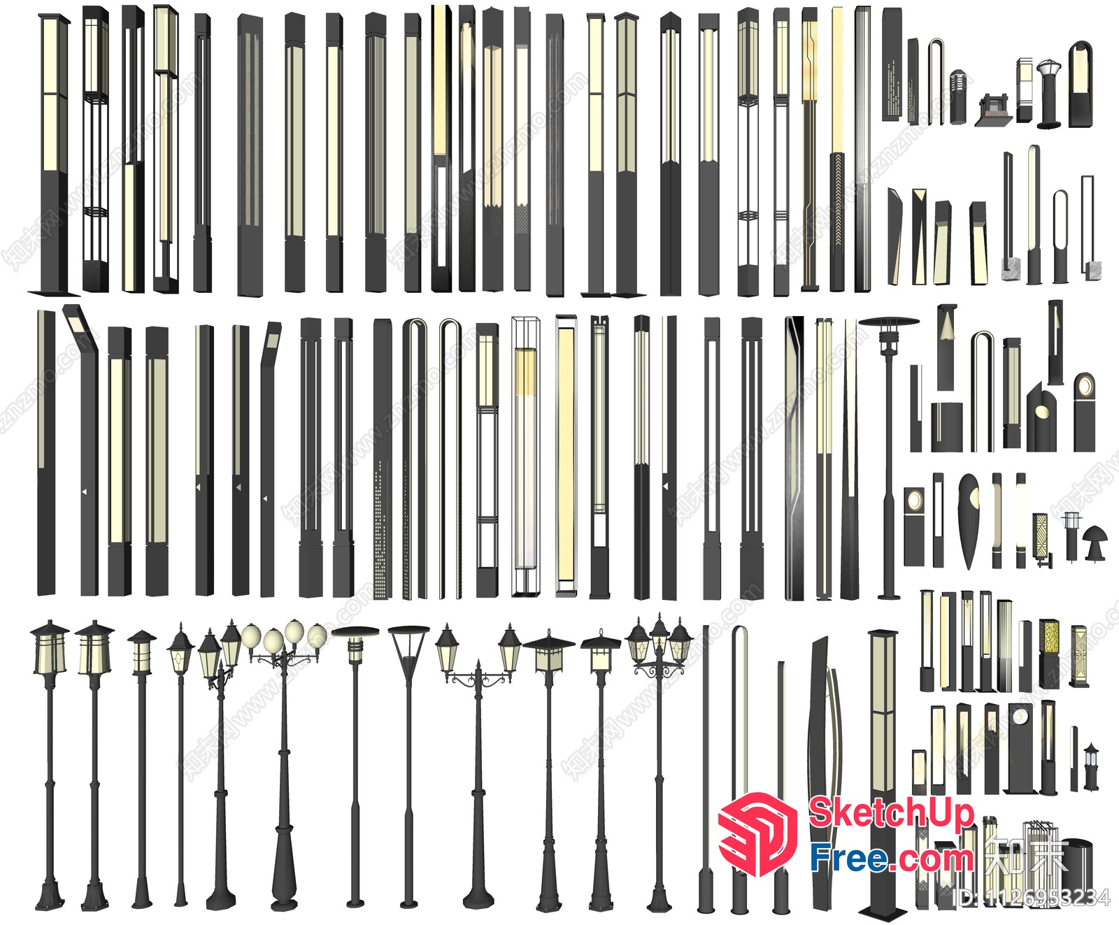 Street Light Collection 3D SketchUp File