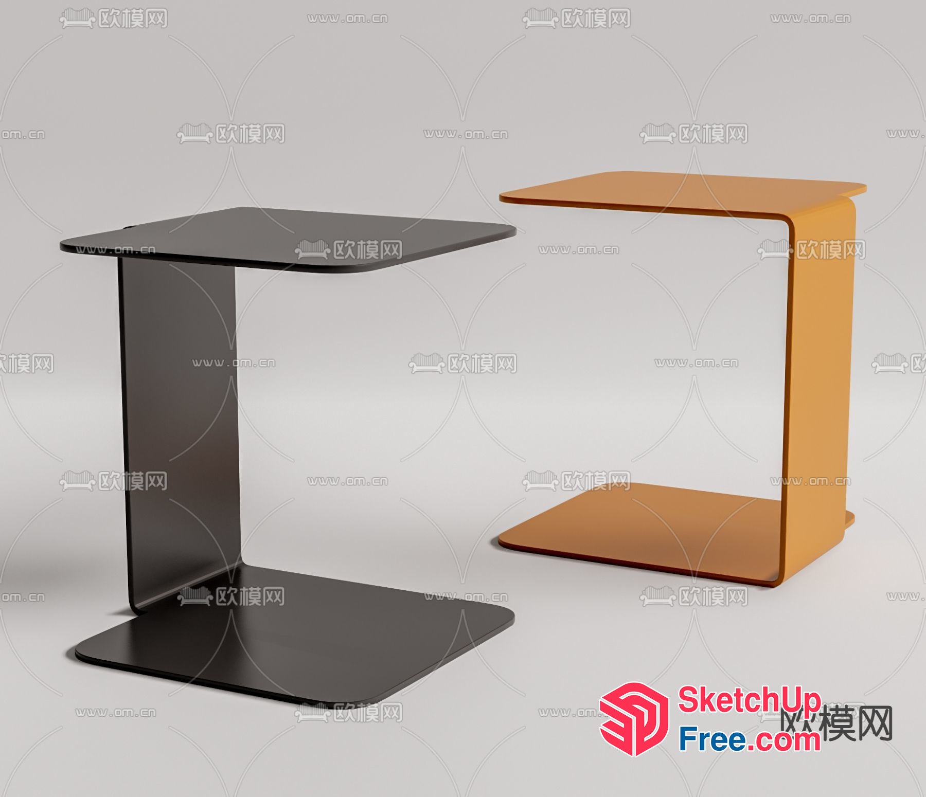 Modern Minimalist Side Table 3D SketchUp File
