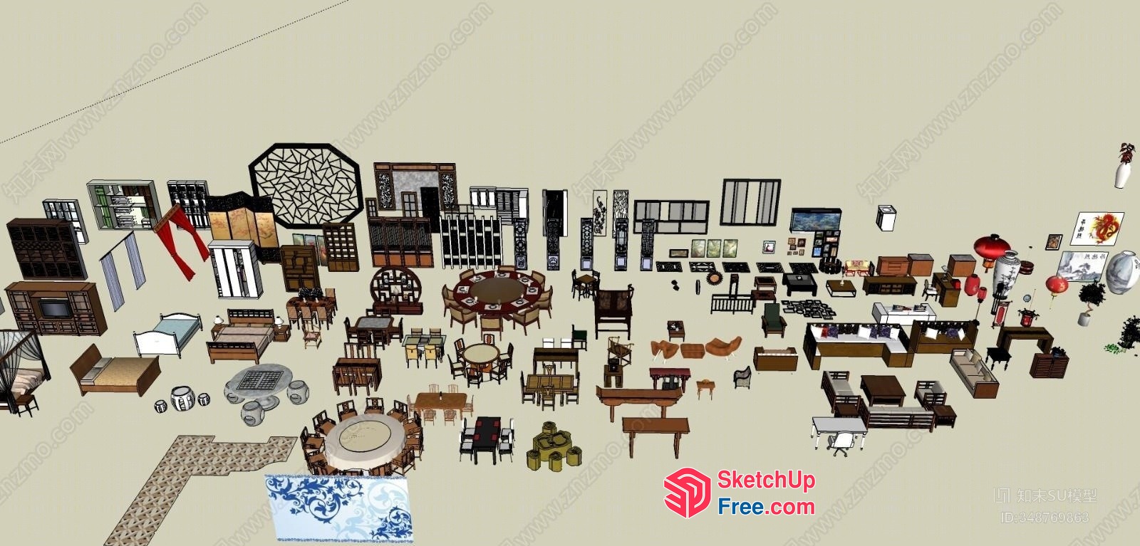 Interior Furniture And Decor Collection 3D SketchUp File