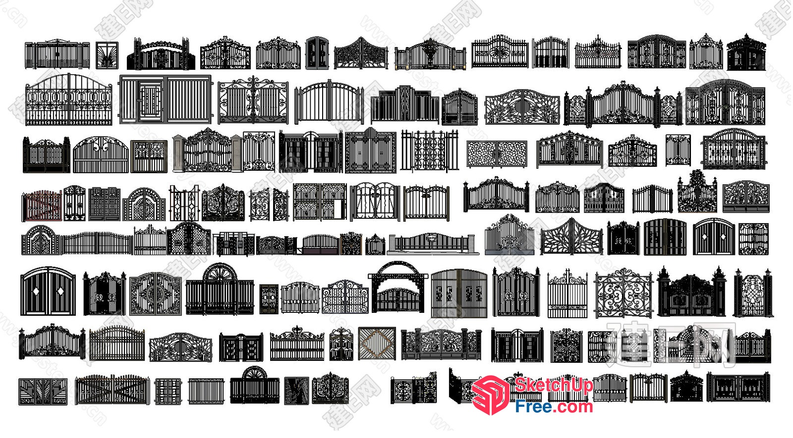 Collection Of Various Gates 3D SketchUp File