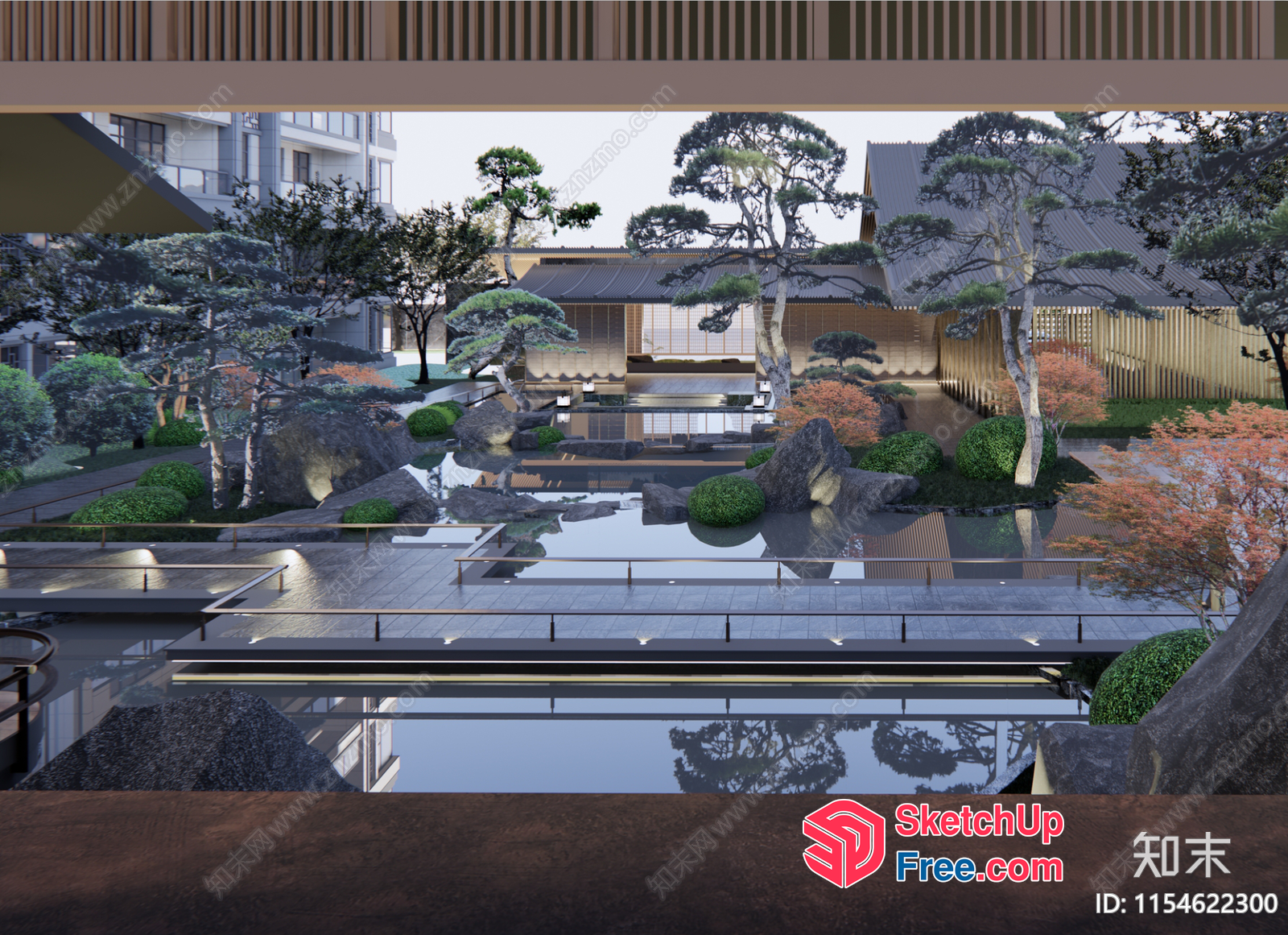 Japanese-Style Exterior Decor 3D SketchUp File