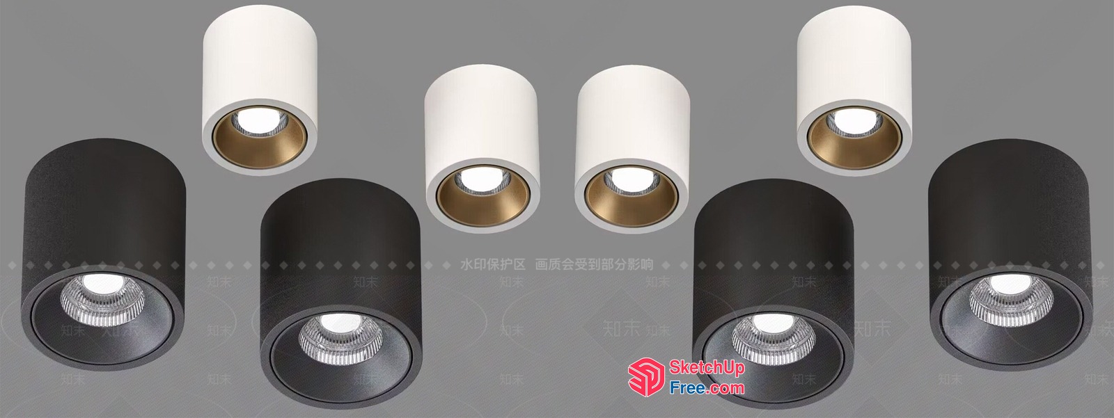 Modern Led Downlight Ceiling Lighting 3D SketchUp File