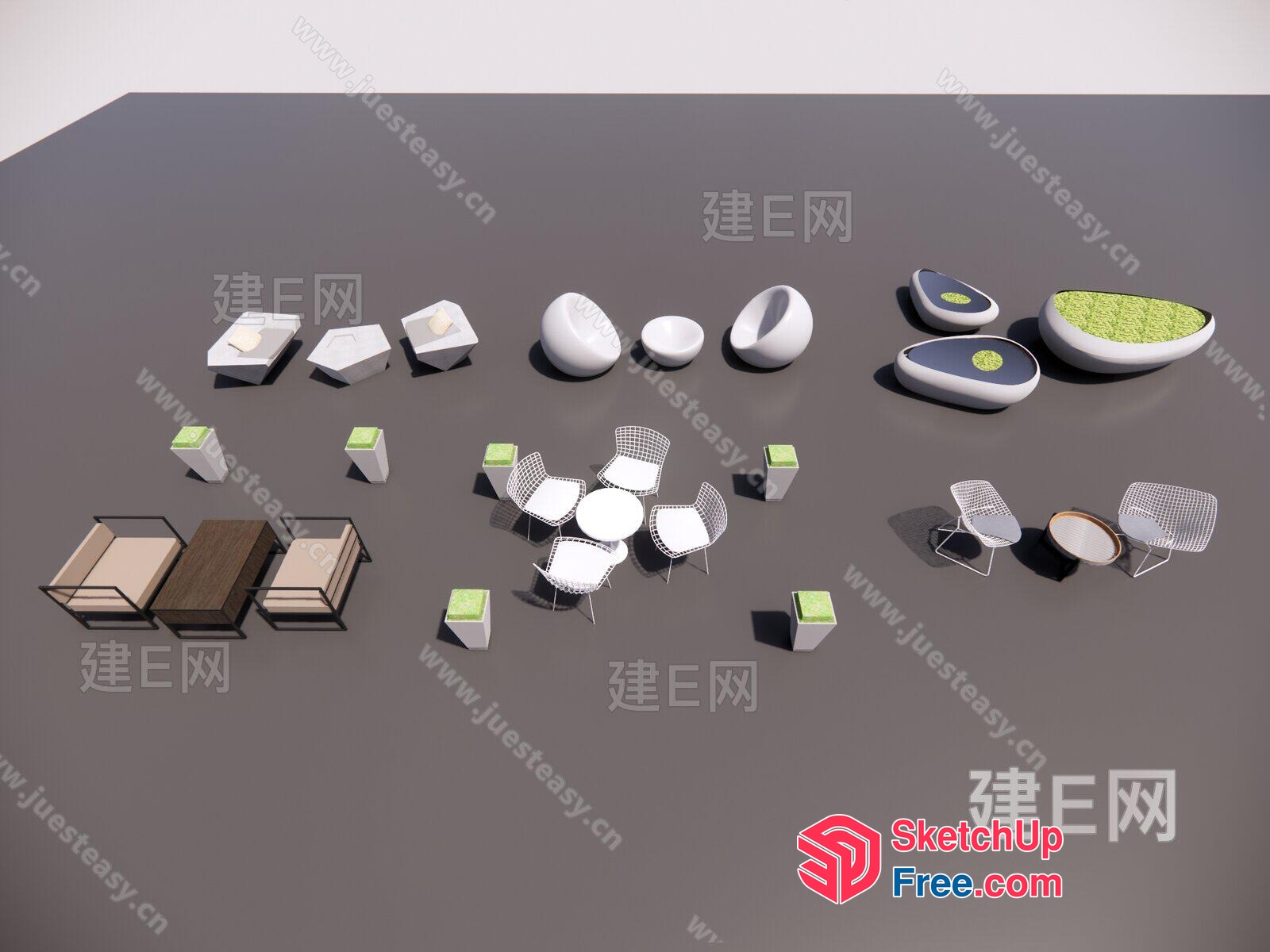 Modern Outdoor Furniture Collection 3D SketchUp File