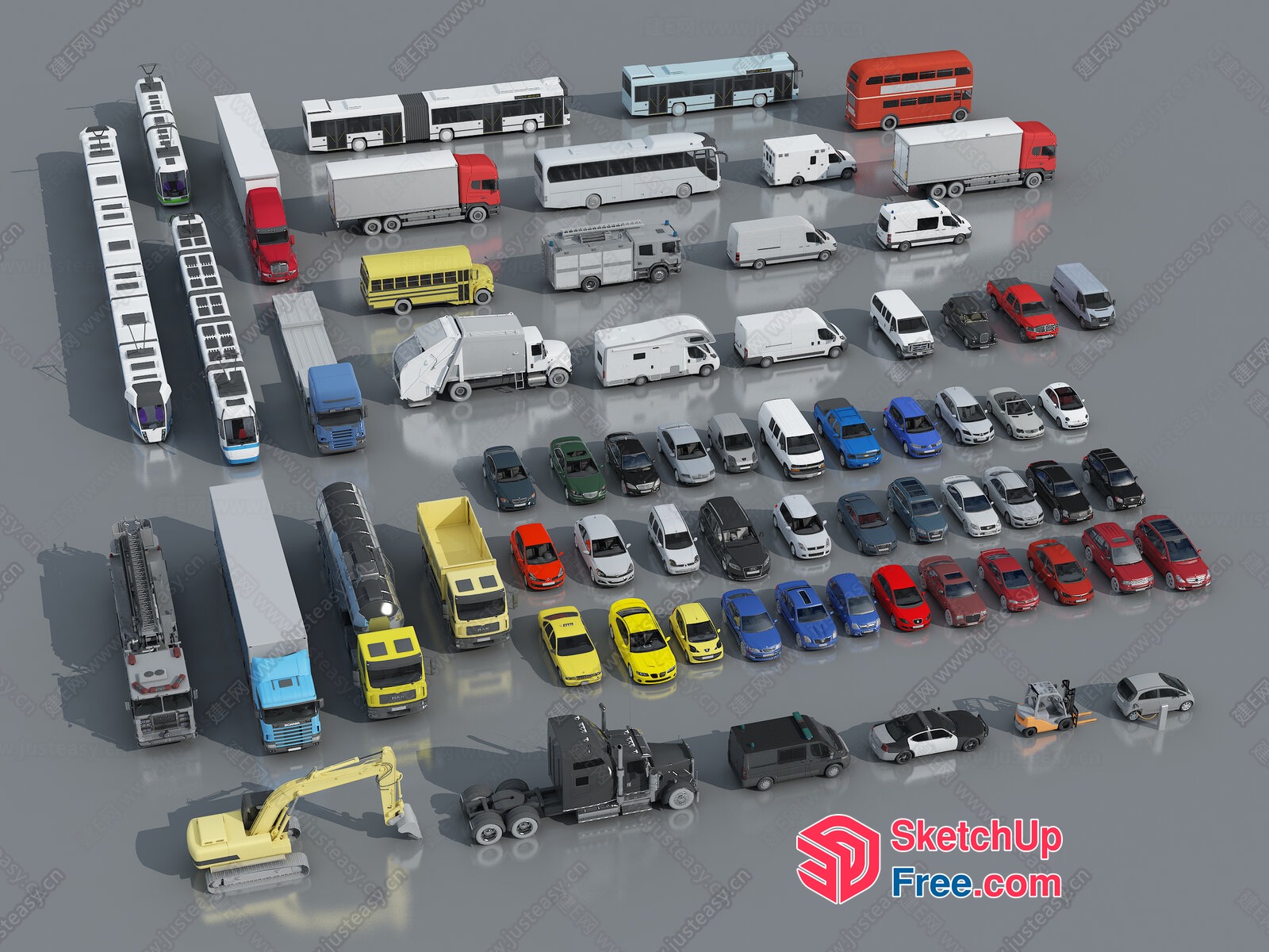 3D Models Of Various Vehicles 3D SketchUp File
