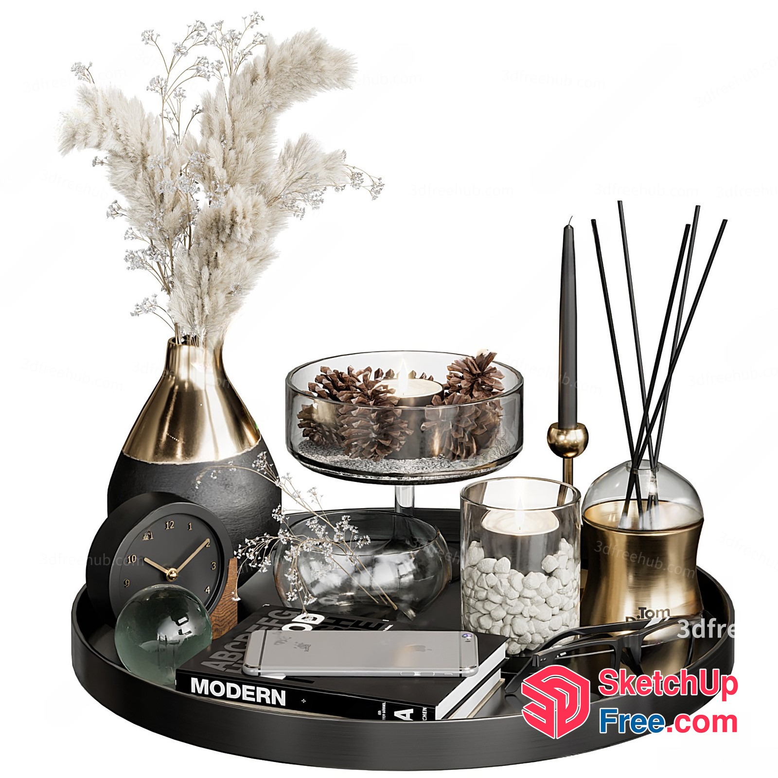 Modern Minimalist Home Decor Interior Accessories 3D SketchUp File