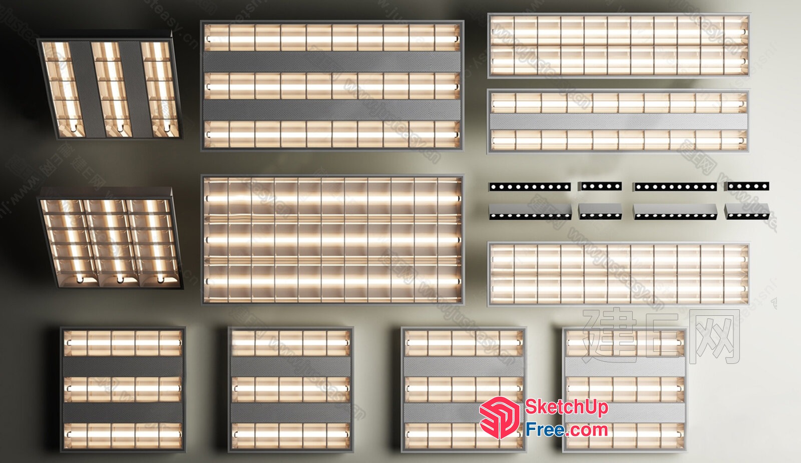 Modern Industrial Style Lighting Fixtures 3D SketchUp File