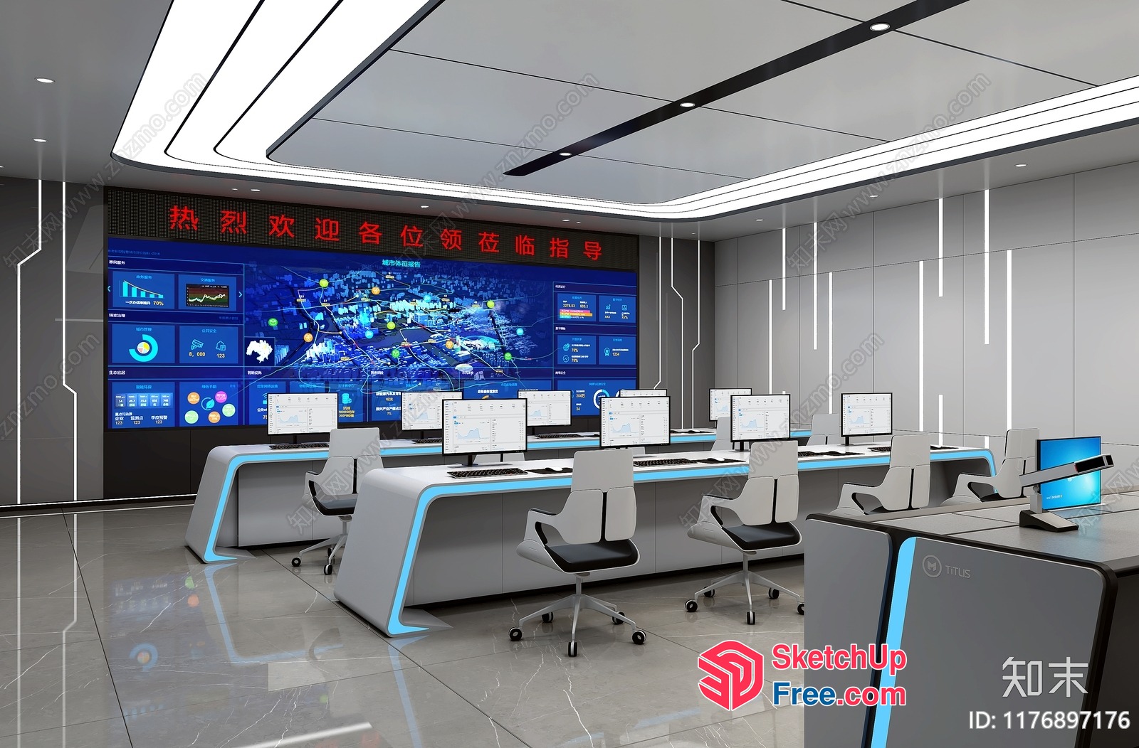 Advanced Technology Control Room 3D SketchUp File