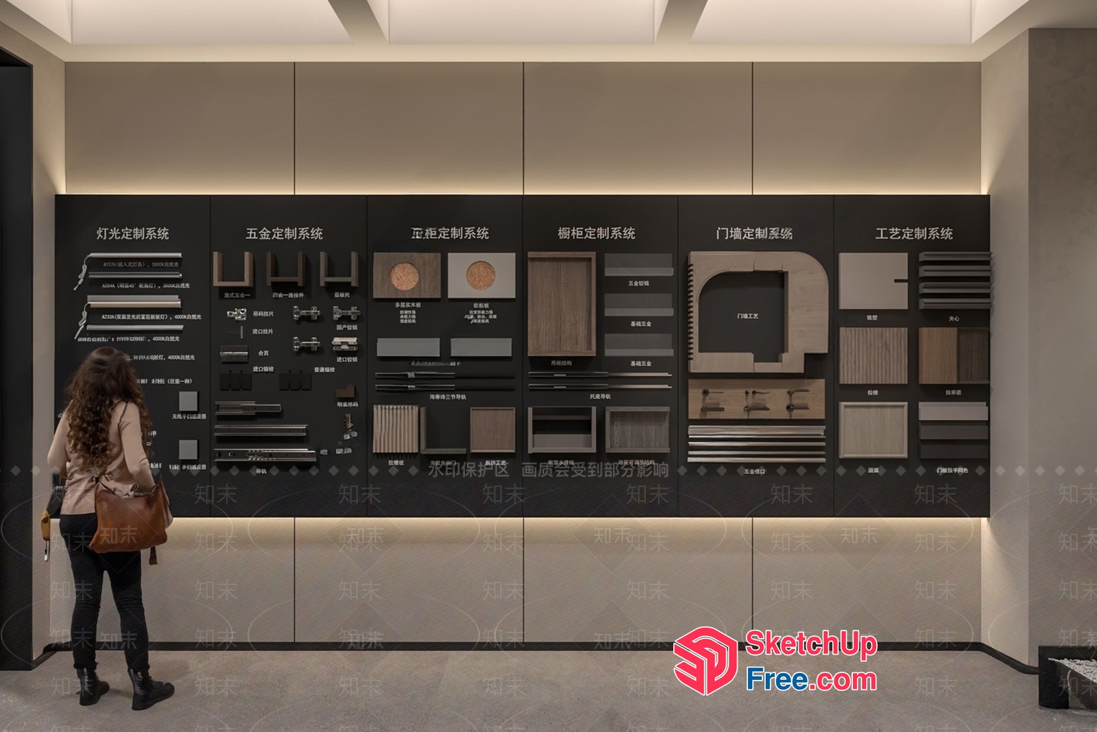 Interior Design Display Wall 3D SketchUp File