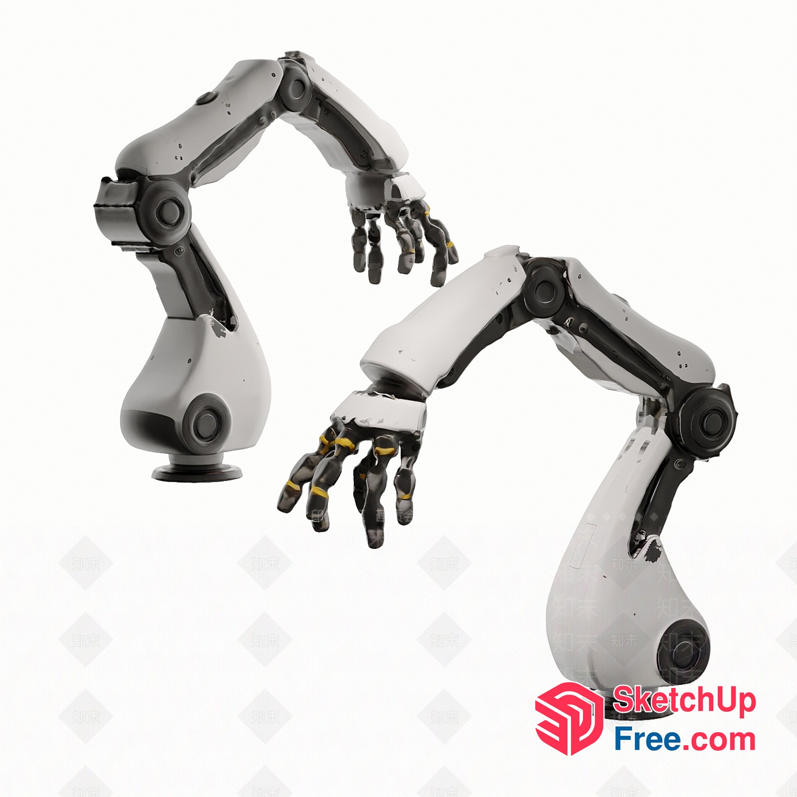 Robotic Arms In Motion 3D SketchUp File