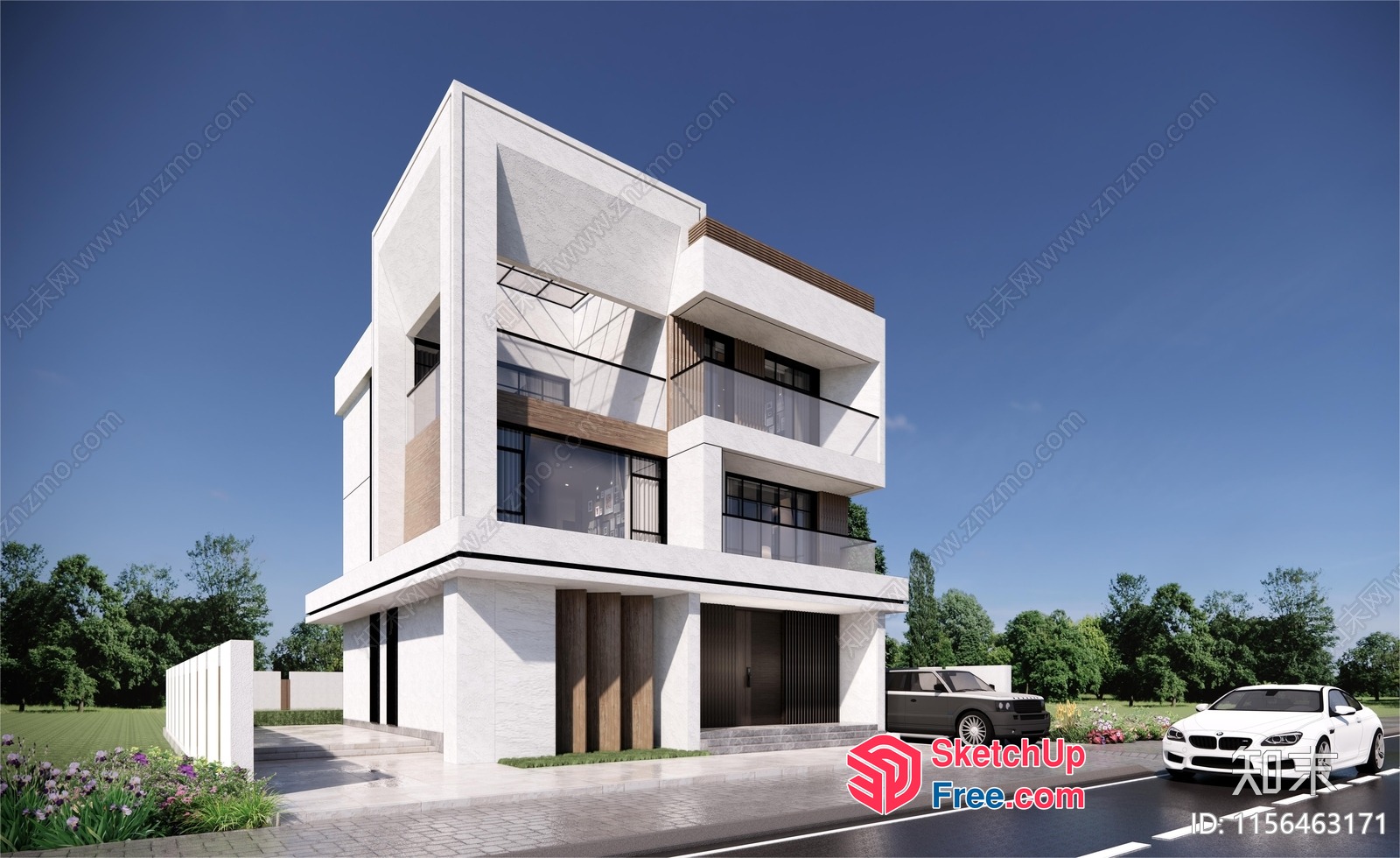 Modern Villa Exterior 3D SketchUp File