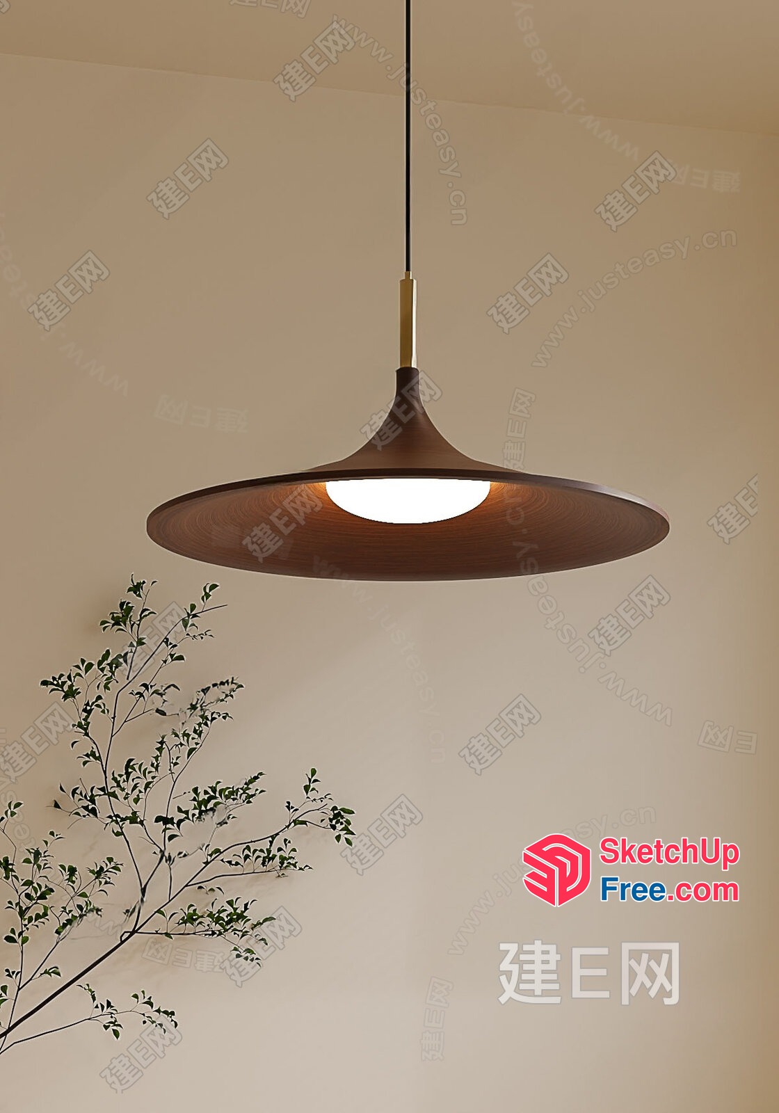 Hanging Light Fixture With Pendant Design 3D SketchUp File