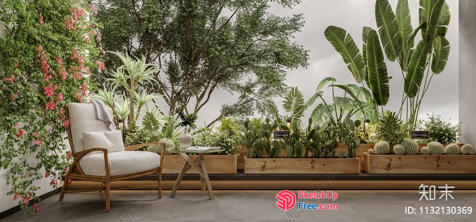 Exotic Garden Oasis 3D SketchUp File