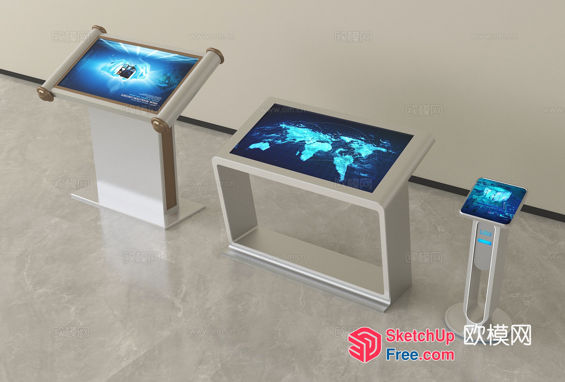 Interactive Digital Display Units 3D SketchUp File