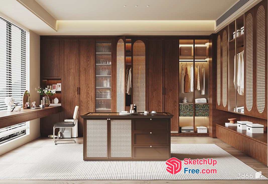 Modern Minimalist Office Space 3D SketchUp File