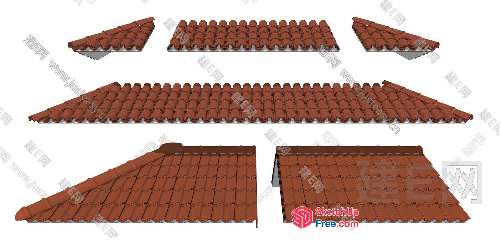 Roof Synthesis Tiles 3D SketchUp File