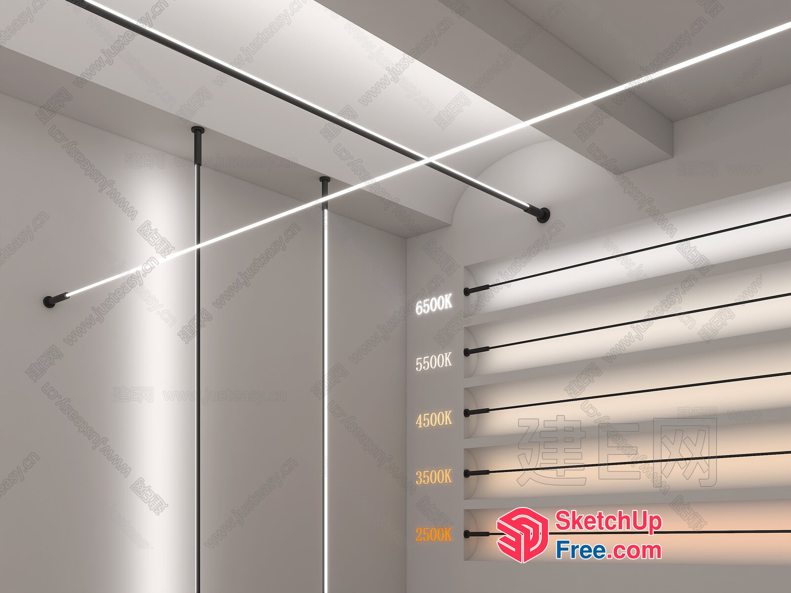 Modern Led Light Installation 3D SketchUp File