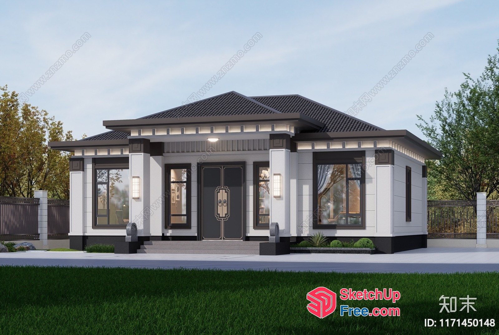 Exterior Home Decor Villa 3D SketchUp File