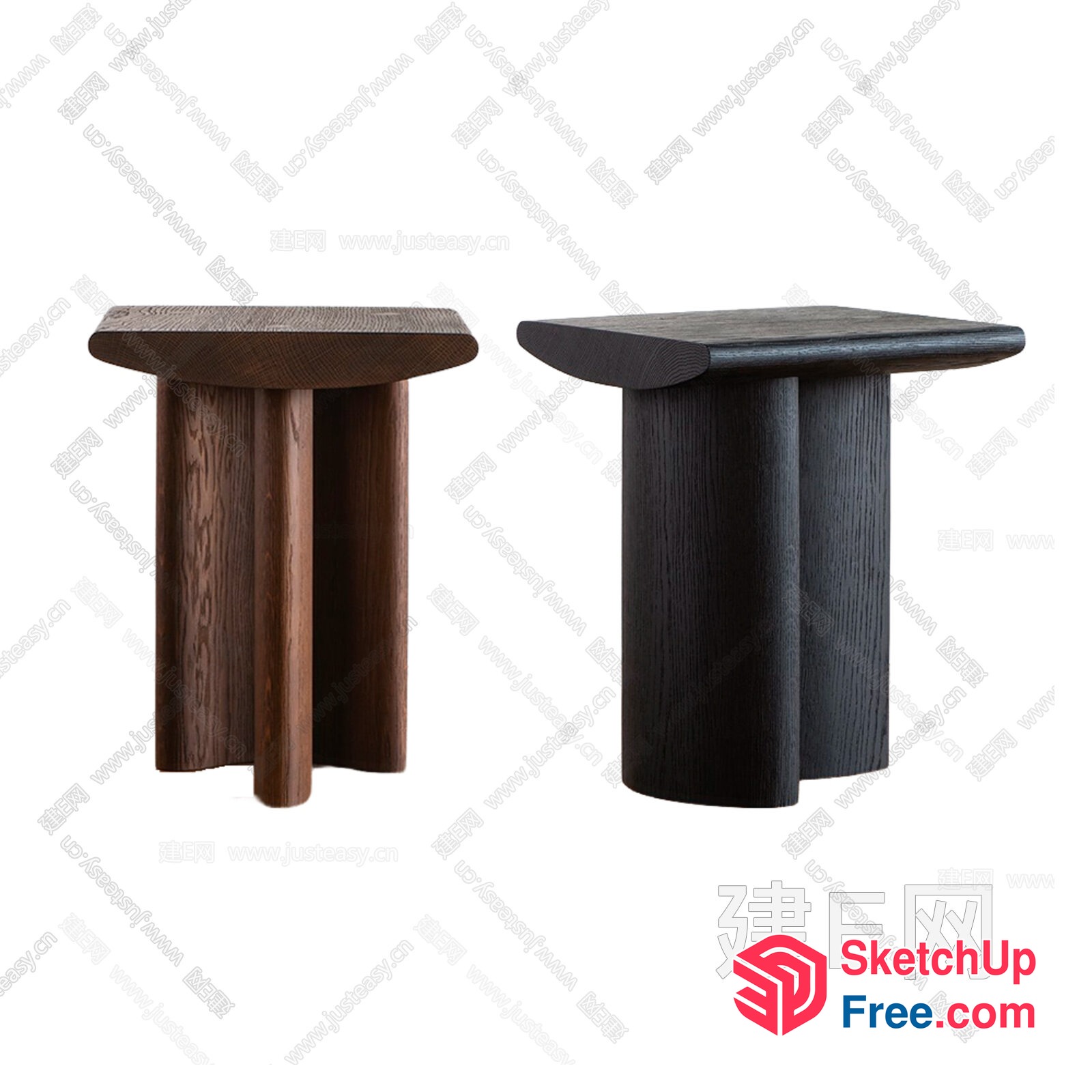 Simple Wooden Stools 3D SketchUp File