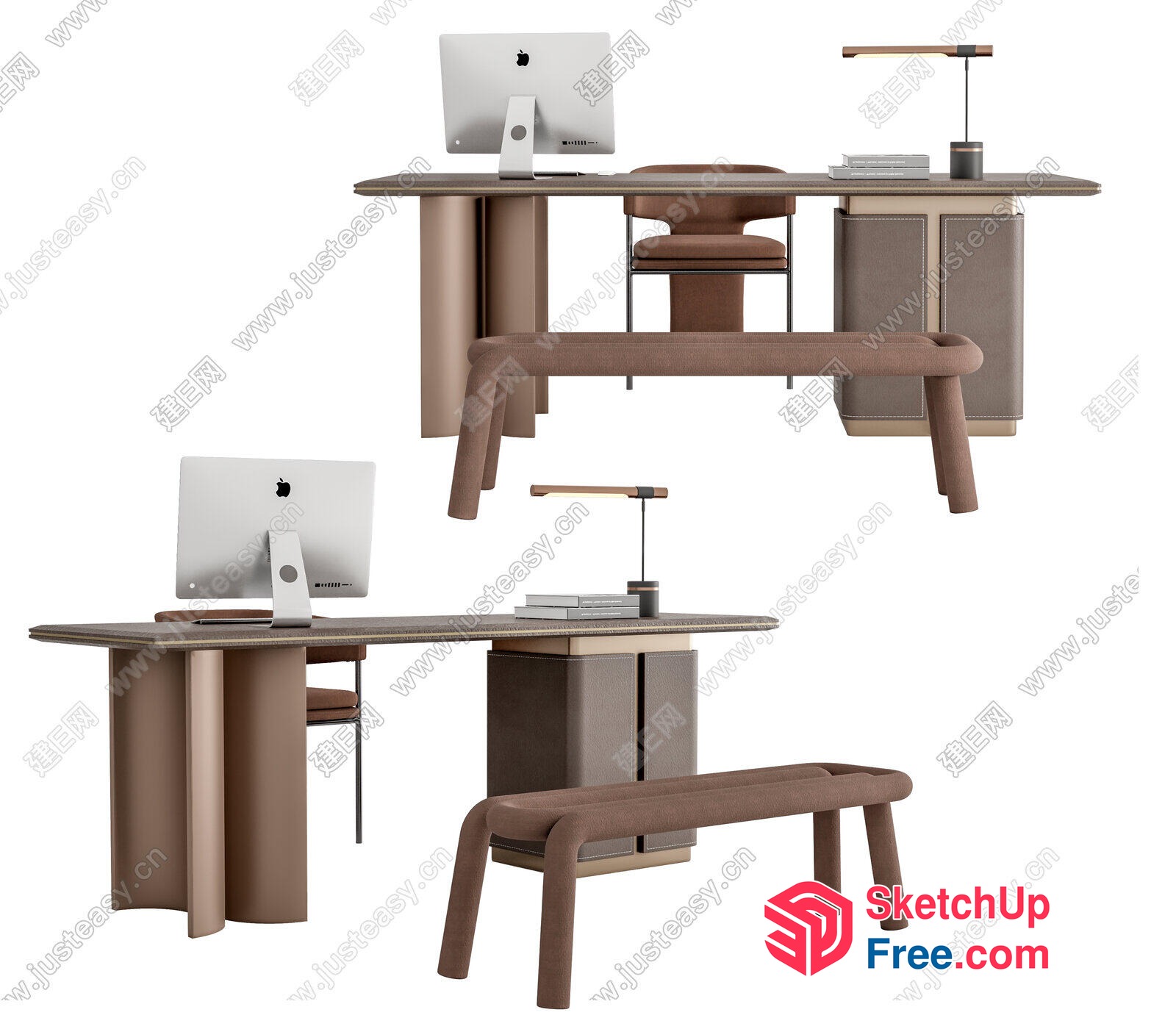 Modern Office Furniture Set 3D SketchUp File