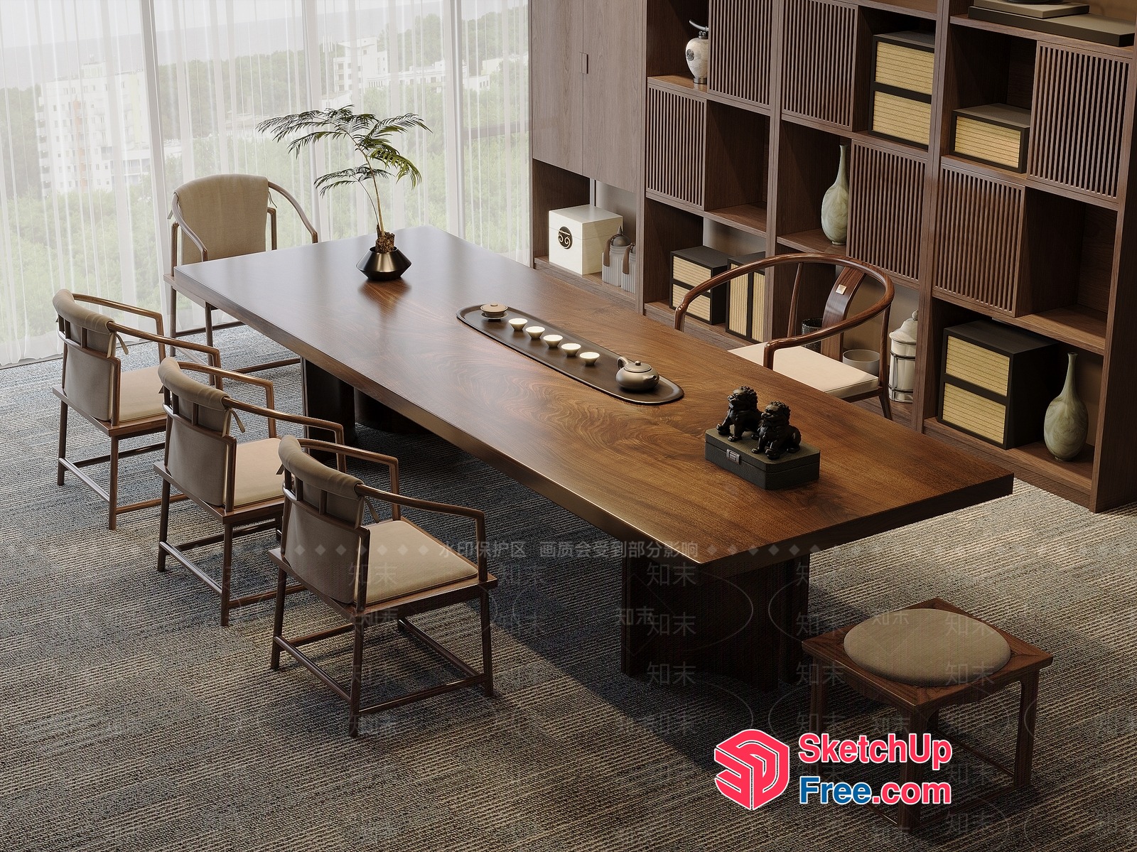 Elegant And Sophisticated Modern Office Space 3D SketchUp File