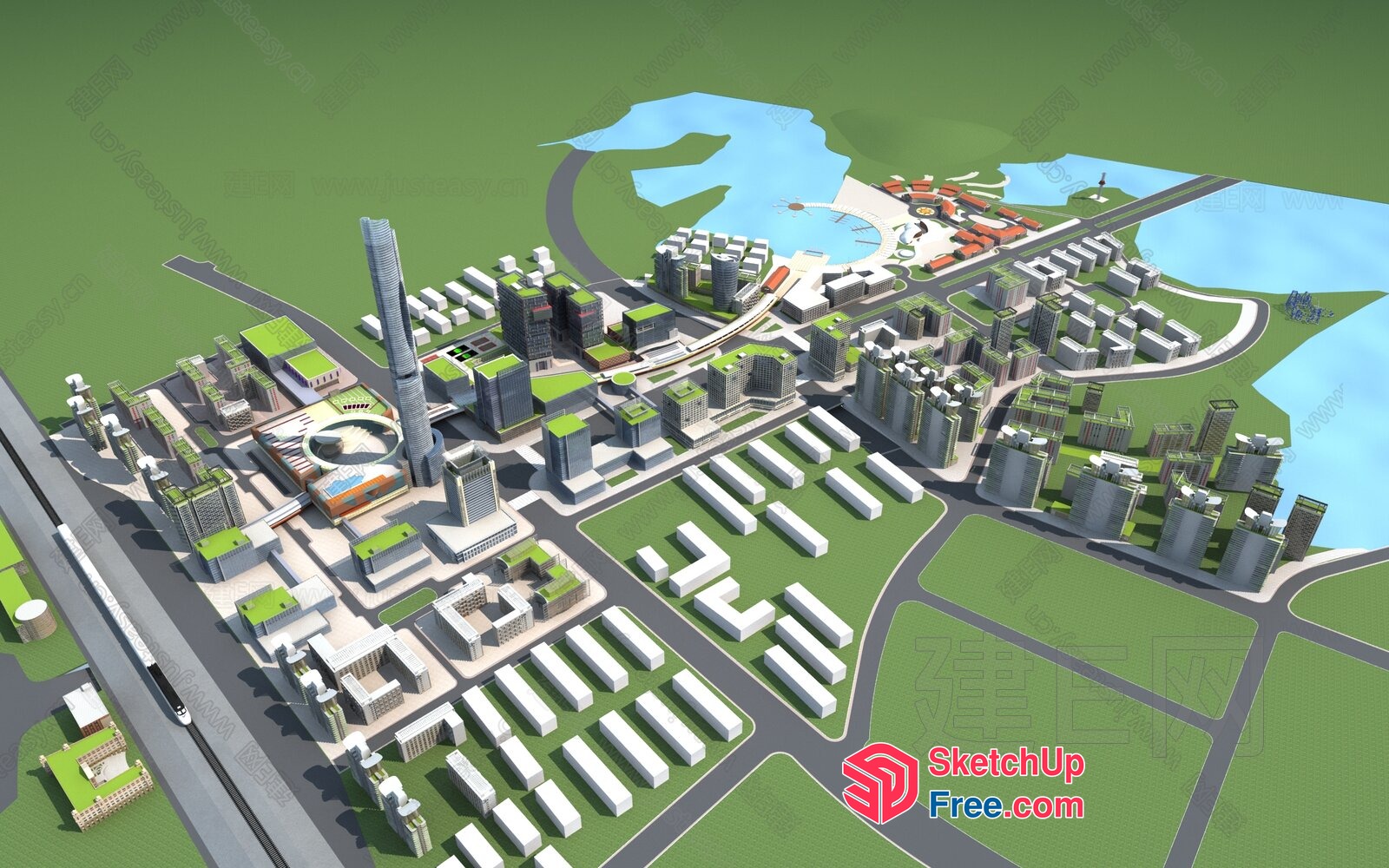 Futuristic Urban Landscape 3D SketchUp File