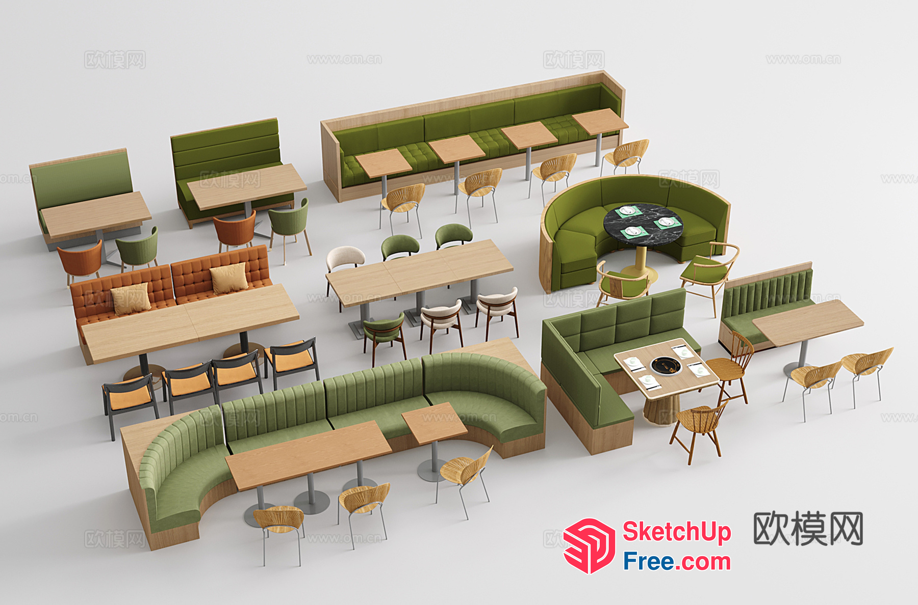Modern Dining Room Furniture 3D SketchUp File