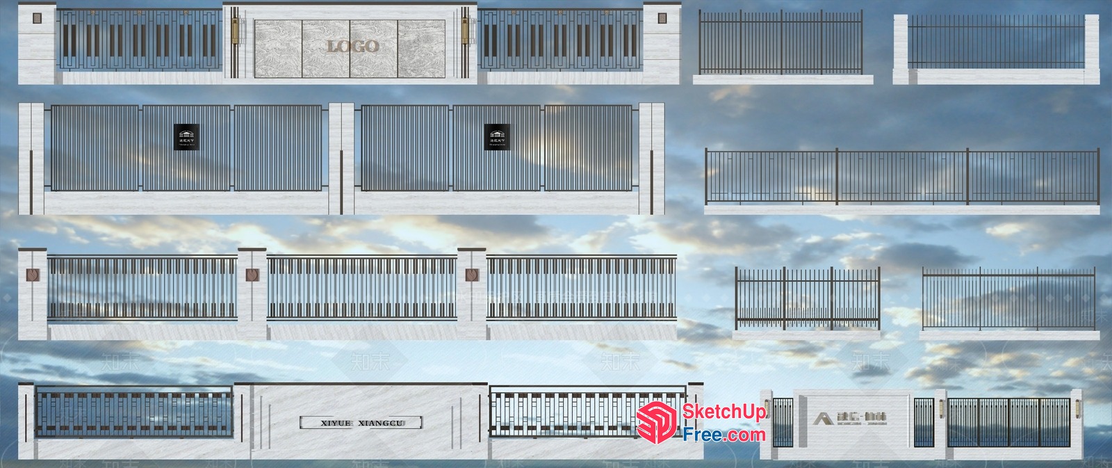 Exterior Railing Design Options 3D SketchUp File
