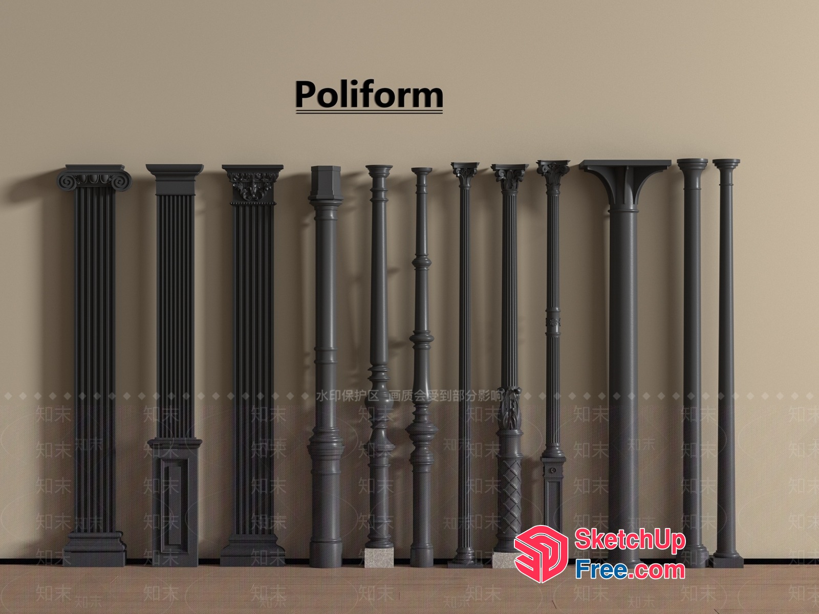 Poliform Pillars 3D SketchUp File