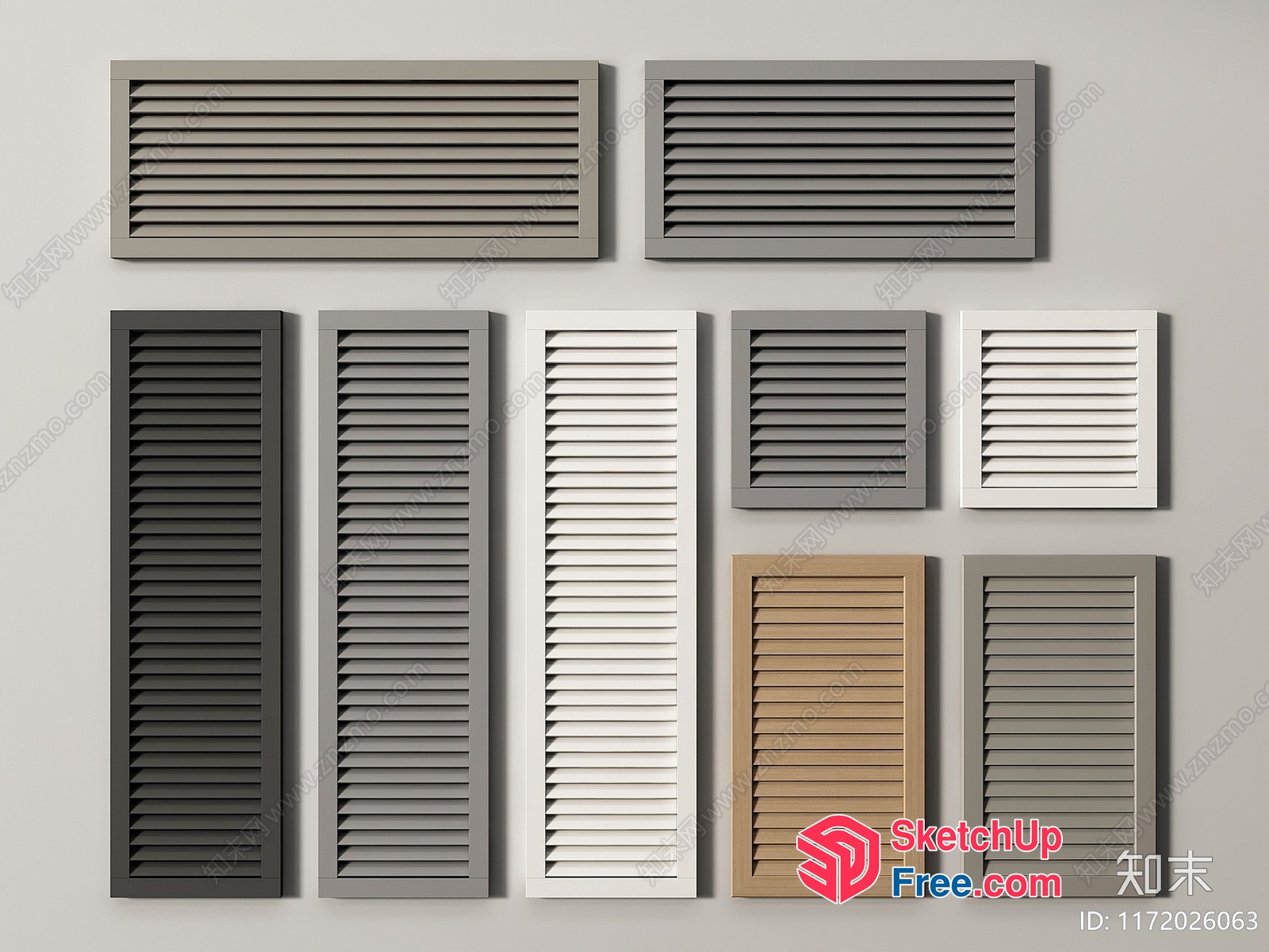 Decorative Ventilation Shutters 3D SketchUp File