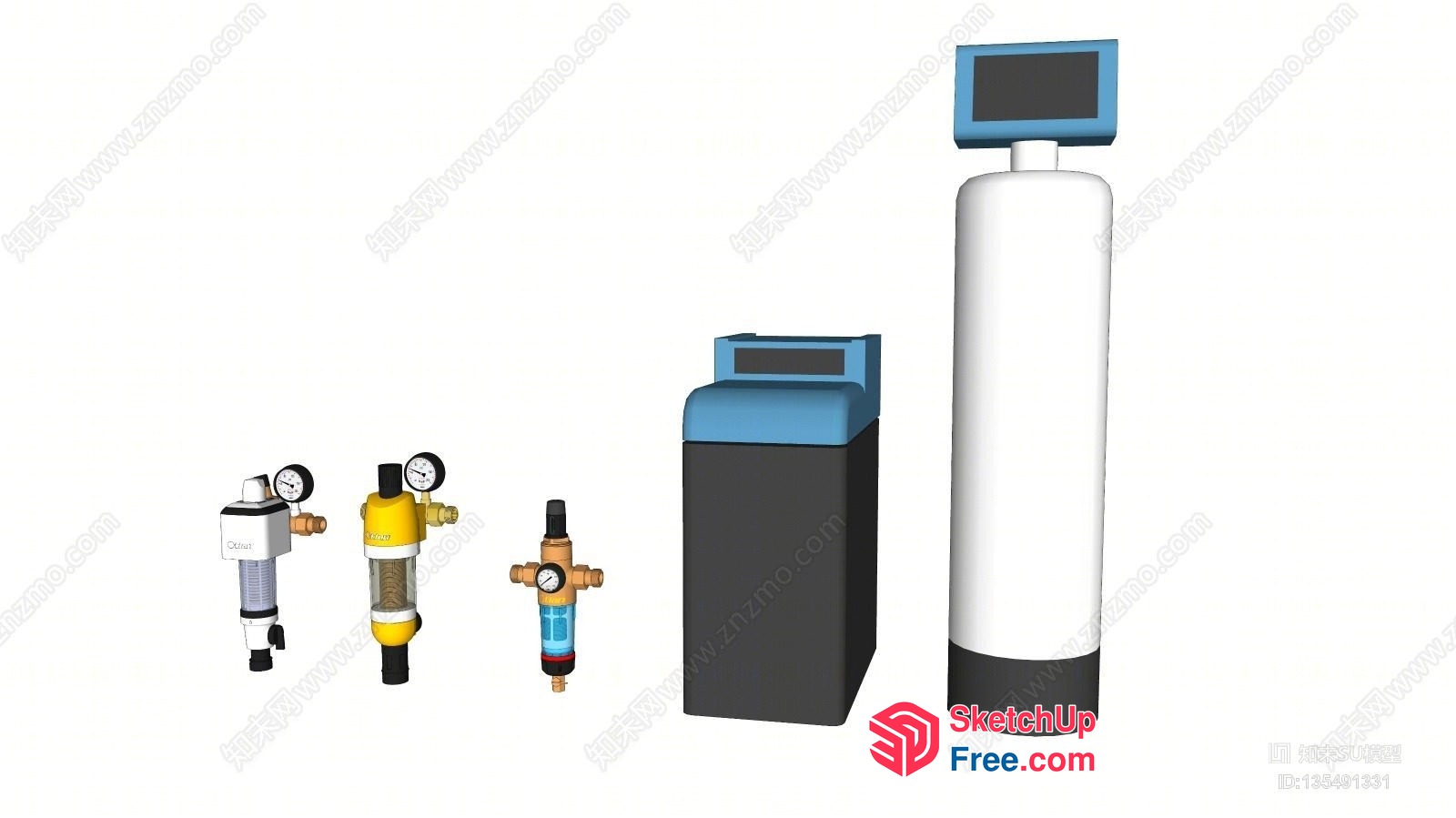 Water Filtration System Equipment 3D SketchUp File
