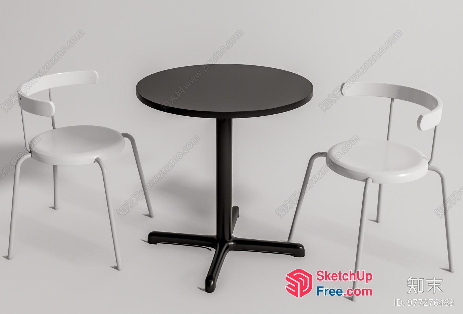 Simple Modern Table And Chairs Setting 3D SketchUp File