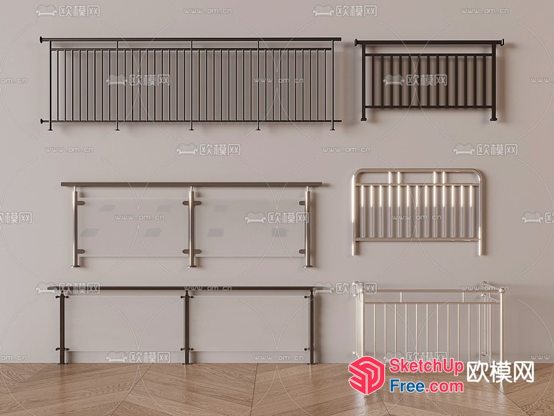Railing Collection 3D SketchUp File