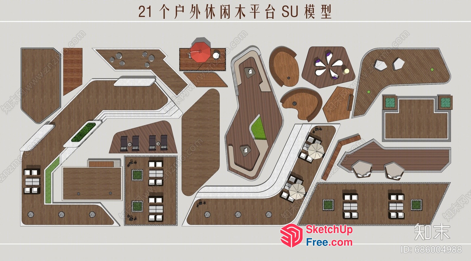 Modern Apartment Plan With Unique Furniture Layout 3D SketchUp File