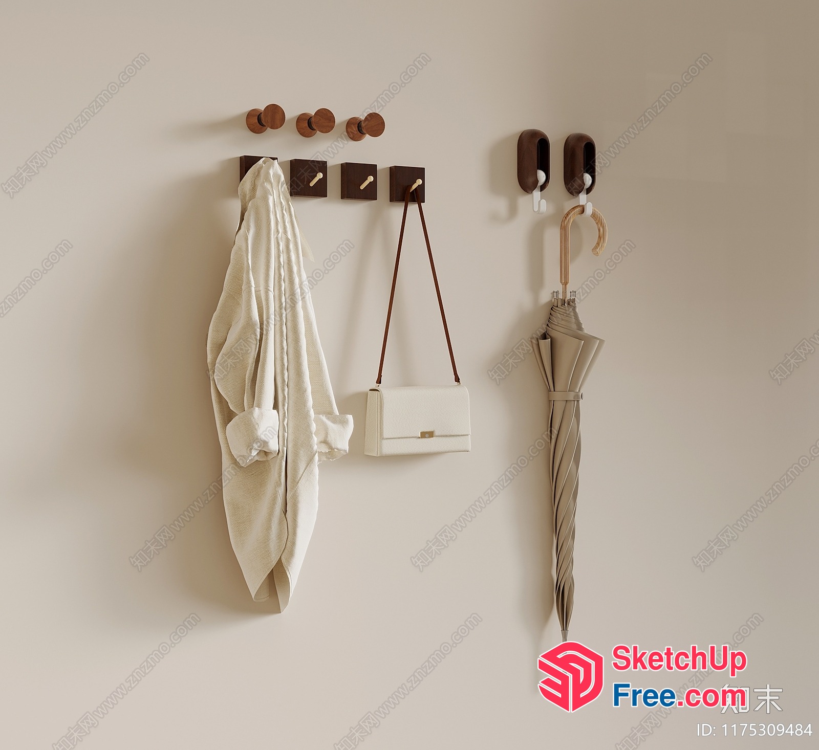 Interior Decorative Hooks And Hangers 3D SketchUp File