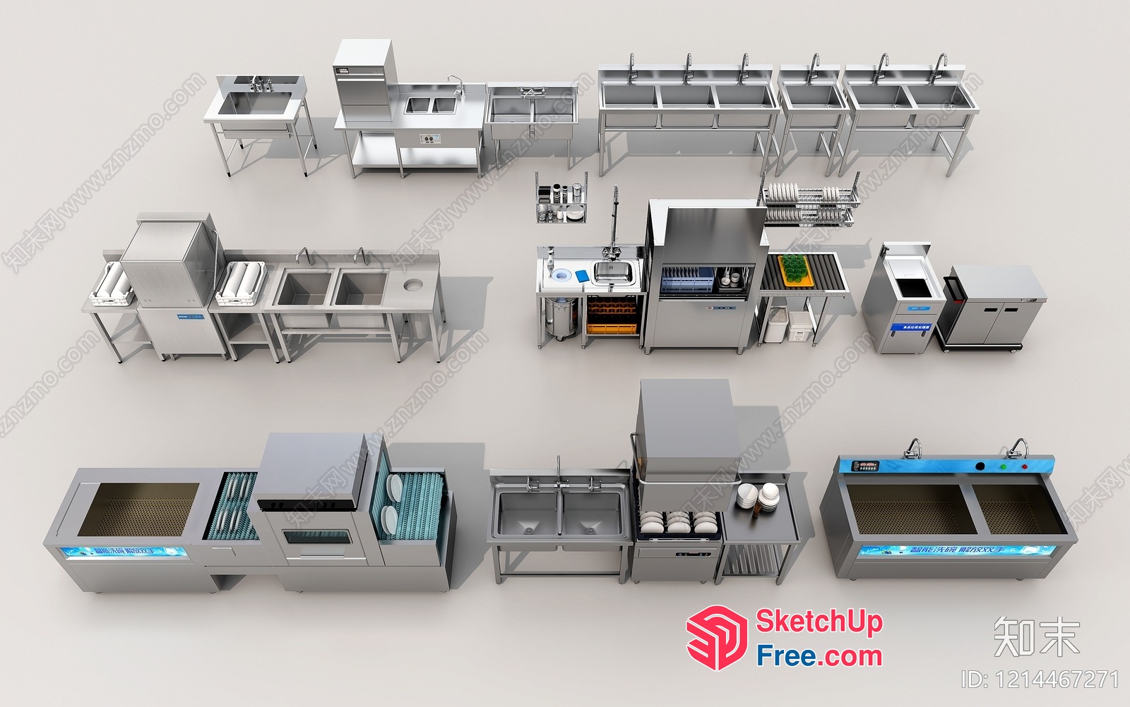 Modern Commercial Kitchen Equipment 3D SketchUp File