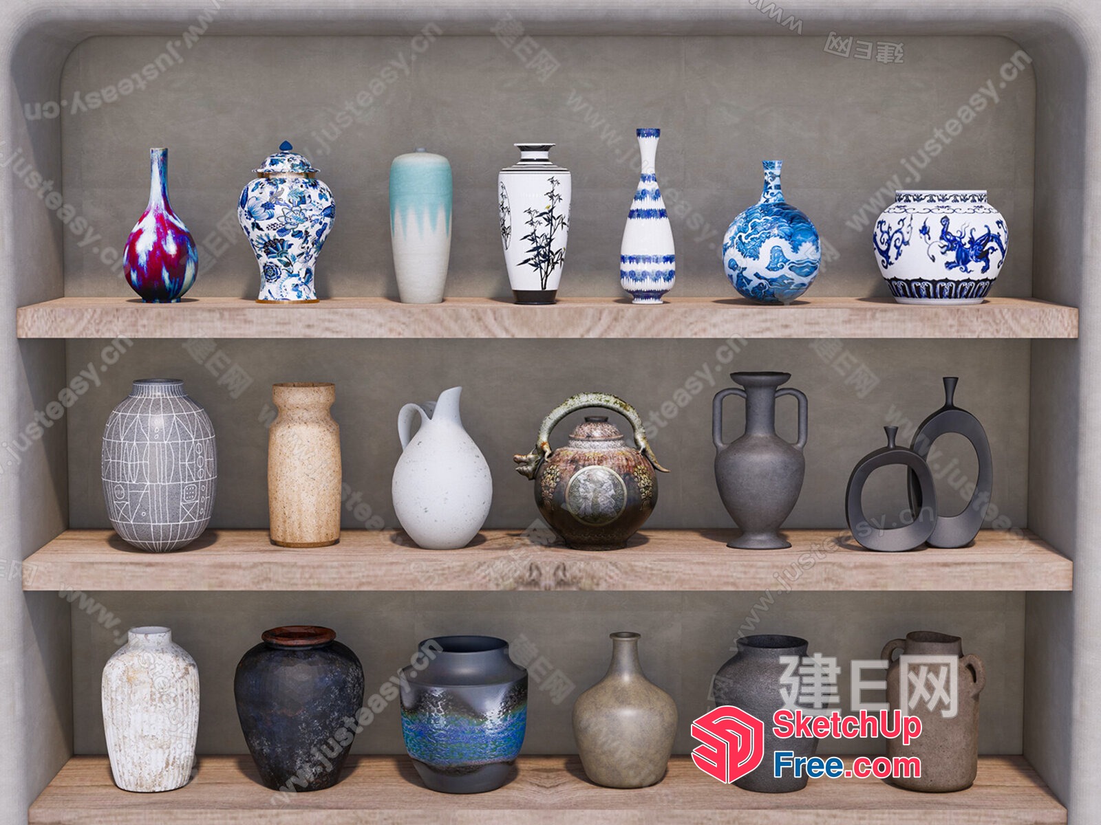 Decorative Vase Collection 3D SketchUp File