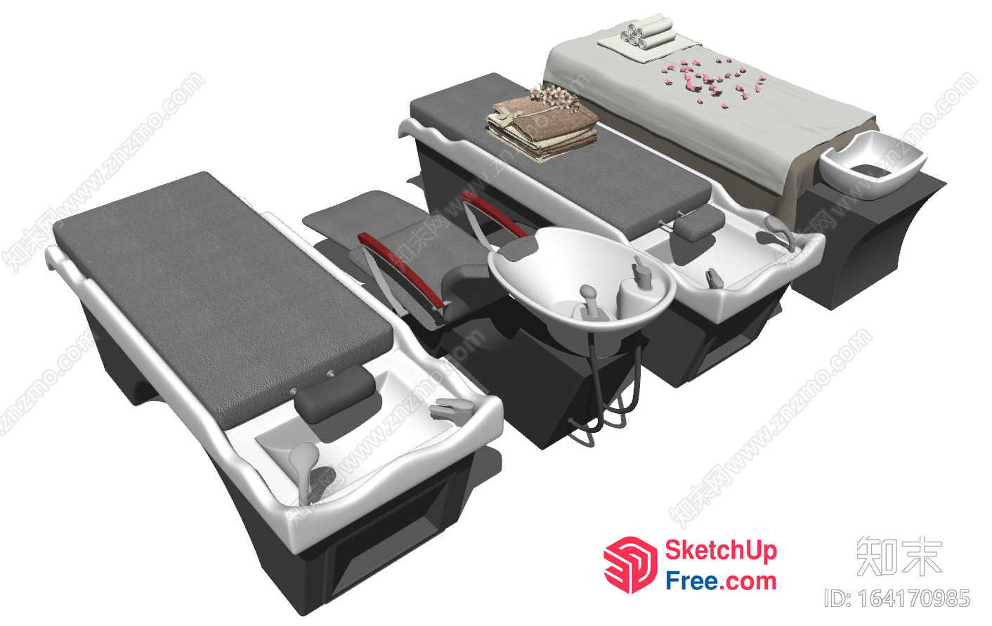 Modern Spa Treatment Room Furniture 3D SketchUp File