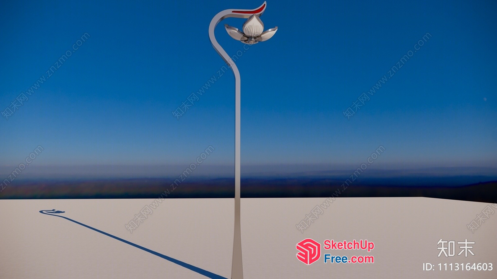 Modern Street Light With Ornate Design 3D SketchUp File