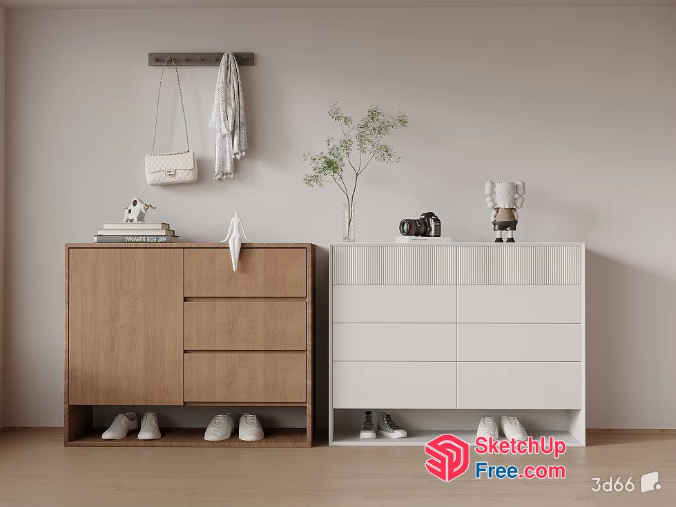 Minimalist Shoe Storage Solutions 3D SketchUp File