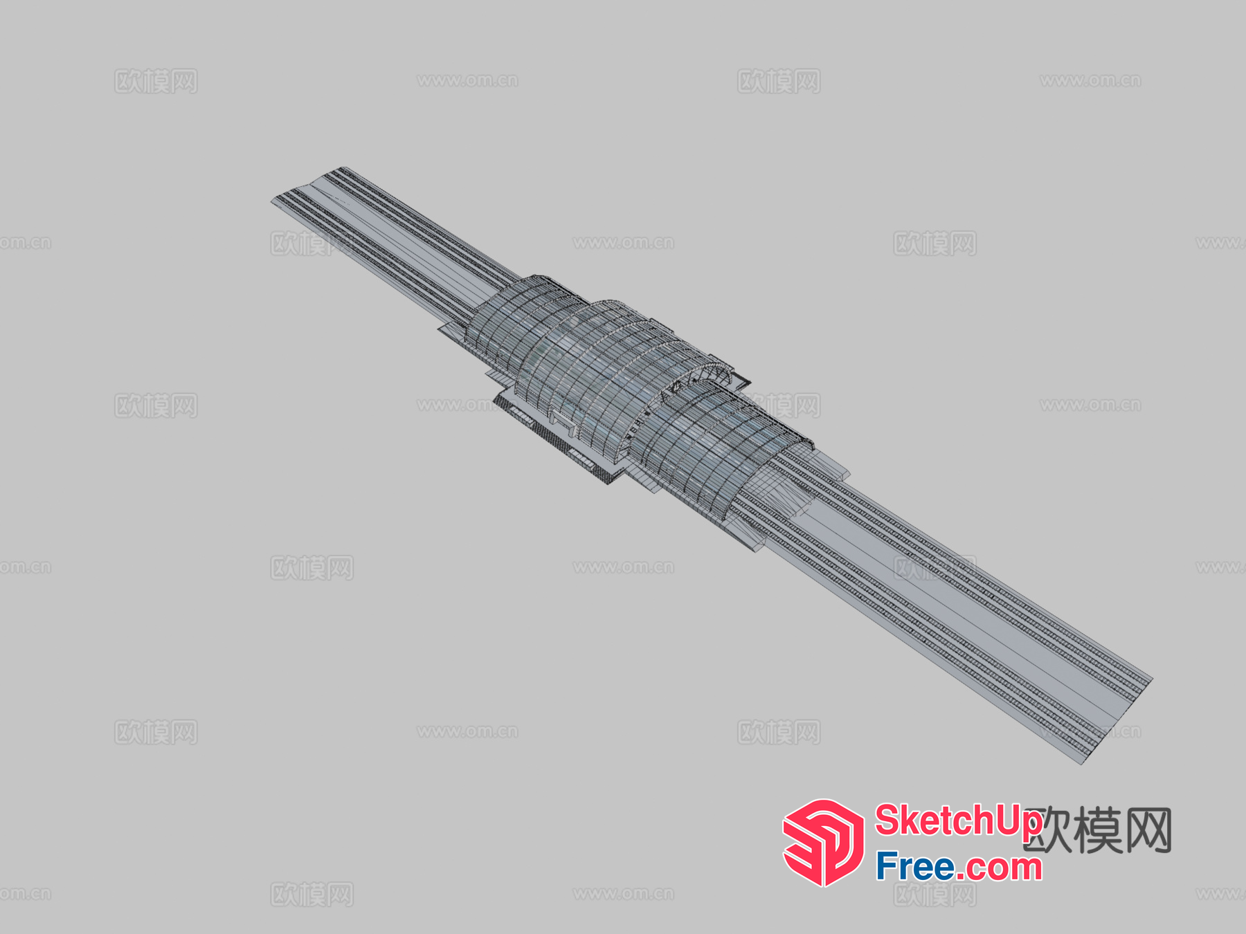 3D Model Of A Modern Building Exterior 3D SketchUp File