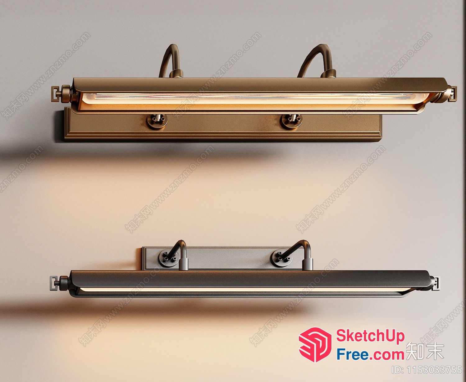Rectangular Light Fixtures With Distinctive Design Elements 3D SketchUp File