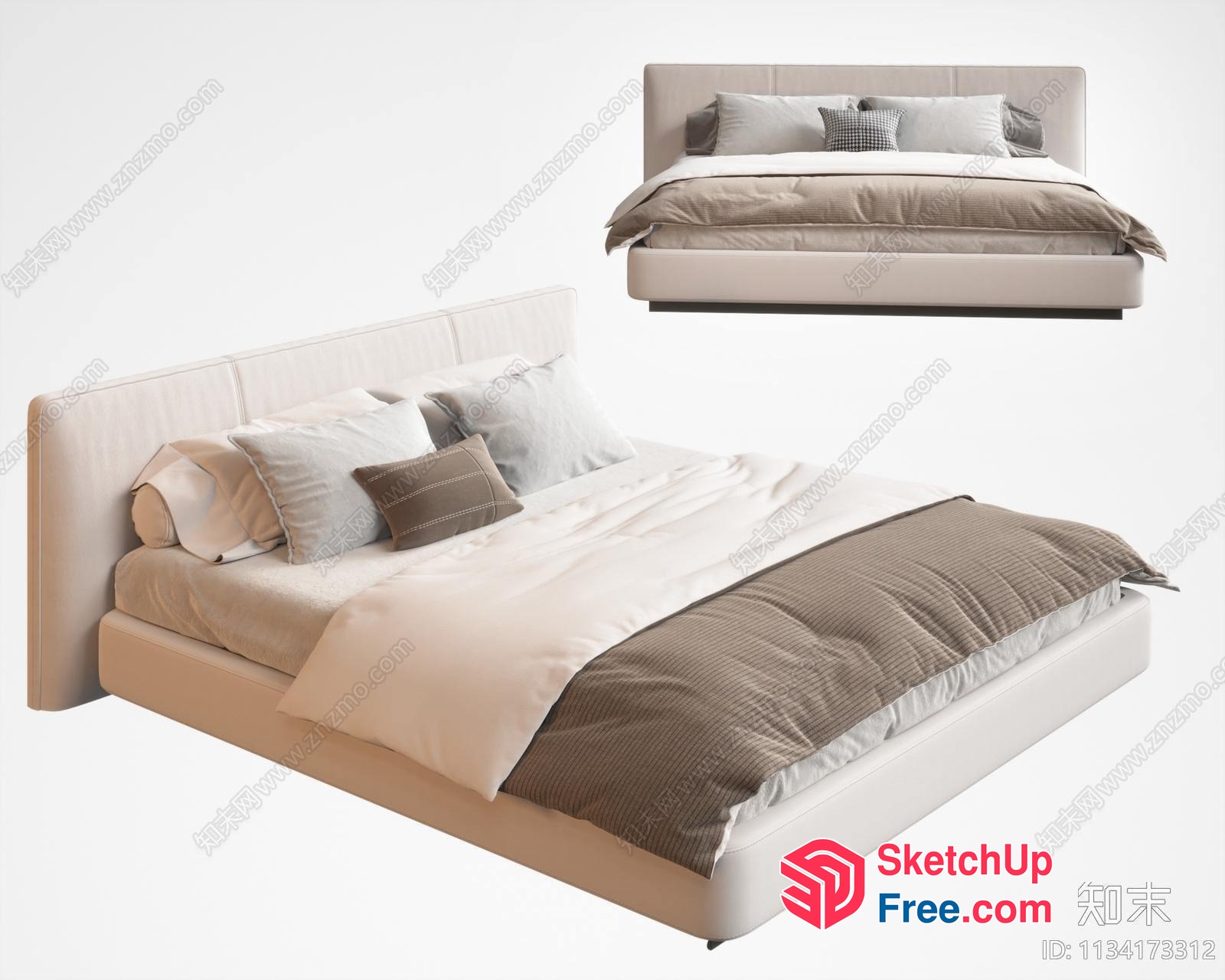 Elegant Minimalist Japanese Style Bed Room 3D SketchUp File