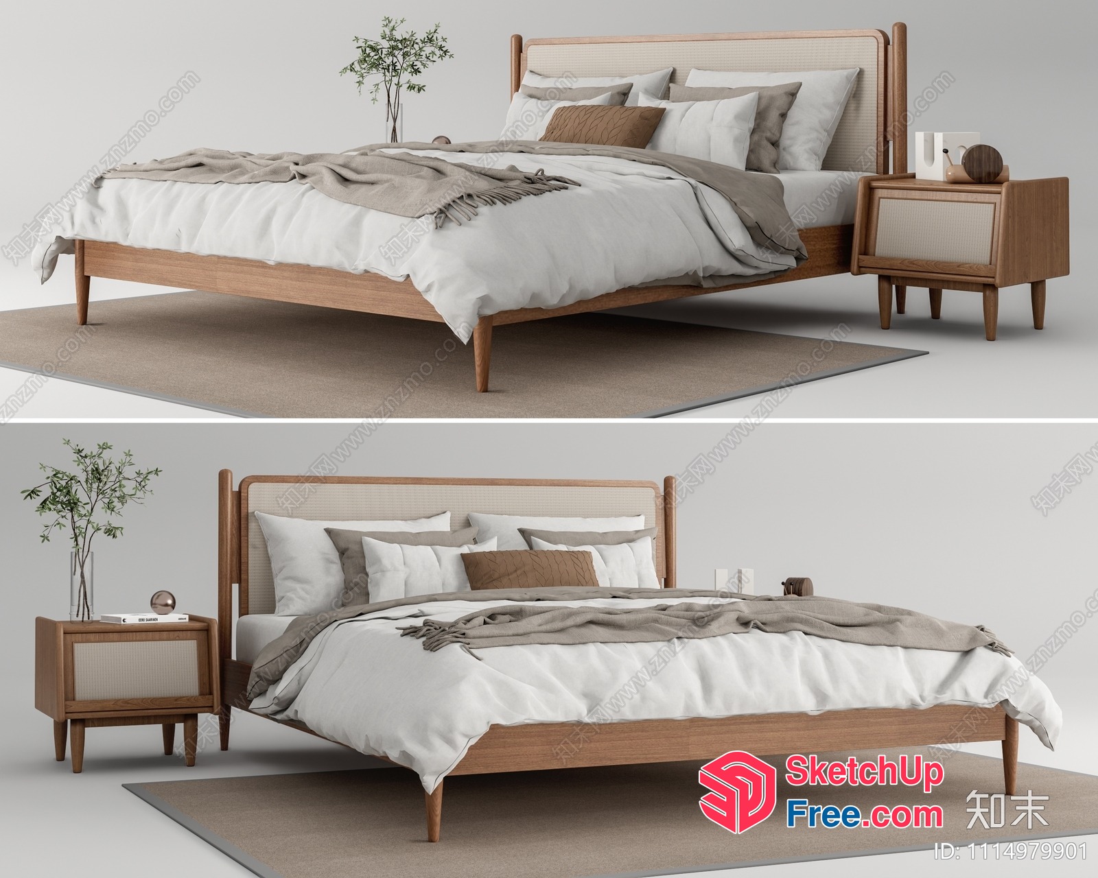 Modern Minimalist Bedroom Furniture 3D SketchUp File