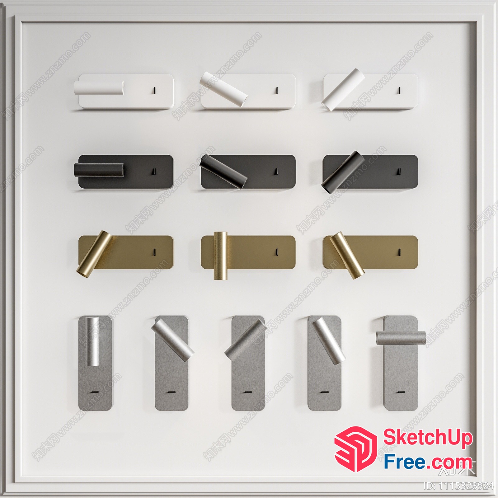 Various Hardware Options For Doors And Windows 3D SketchUp File